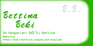 bettina beki business card